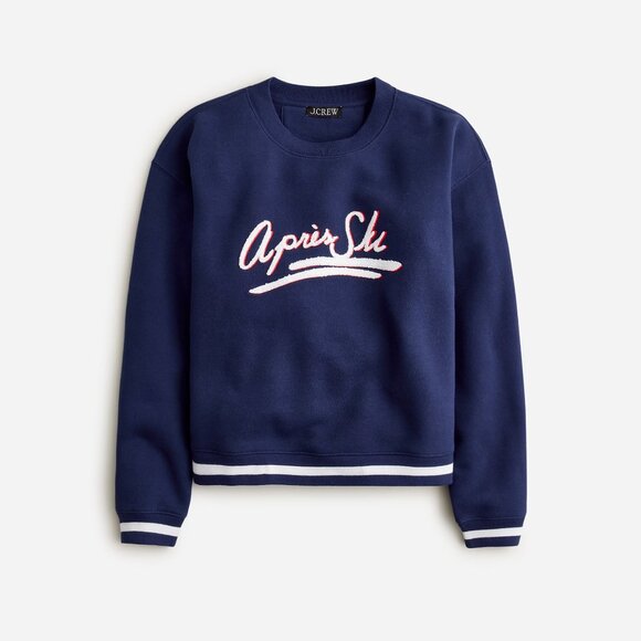 J. Crew Heritage Fleece Après-Ski Graphic Sweatshirt - Picture 1 of 9
